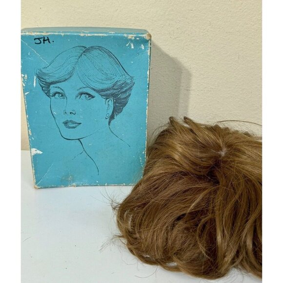 Elura Accessories - Vintage Wig Costume Hair Auburn Strawberry Blonde Monsanto Modacrylic Fiber 60s